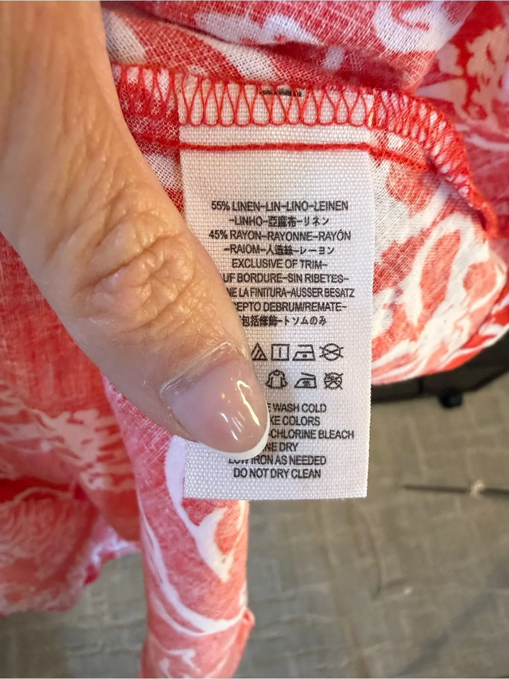 Free People Red & White Floral Button-Front Mini Dress